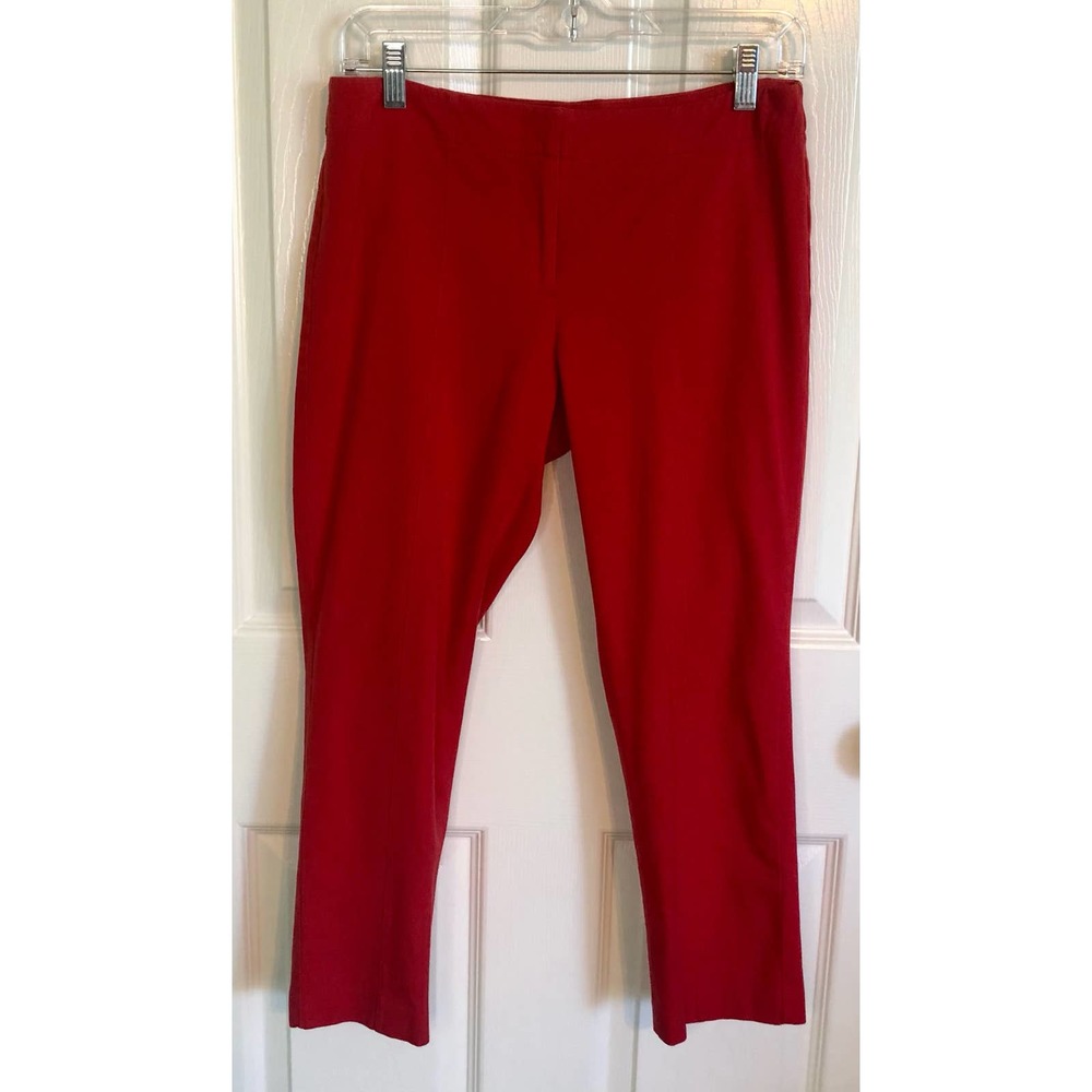J. Jill Premium Bistretch Tomato Red Cropped Women's Pants - Size 8 Petite